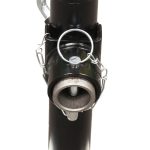 Inner mounting tube with 9/16" pin hole diameter installed onto a trailer jack.